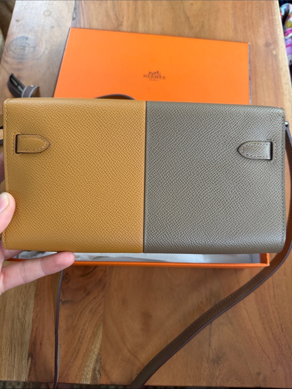 NWT Hermès Kelly To Go Casaque Wallet / Bag / Clutch [tricolor] - Picture 5 of 11
